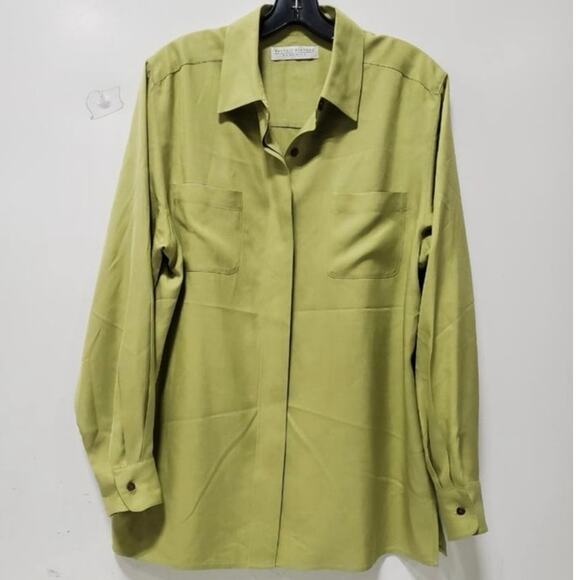 Valerie Stevens 12 Pure Silk Button Up Blouse Shirt - Picture 1 of 7